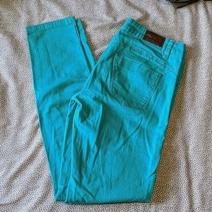 Teal Curvy Skinny Jeans